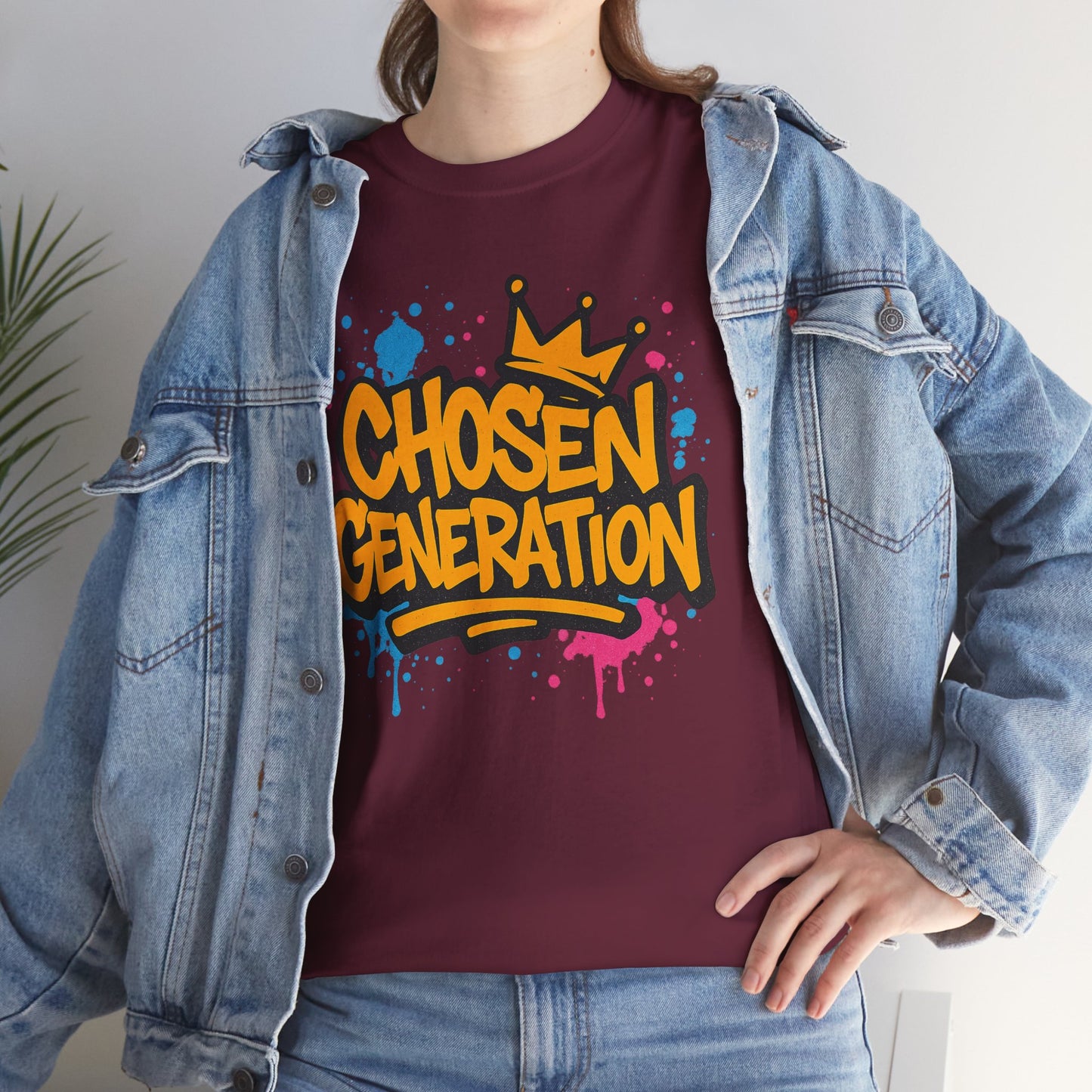 Chosen Generation Unisex Heavy Cotton Tee - Faith Beats Fitness Graphic T-Shirt