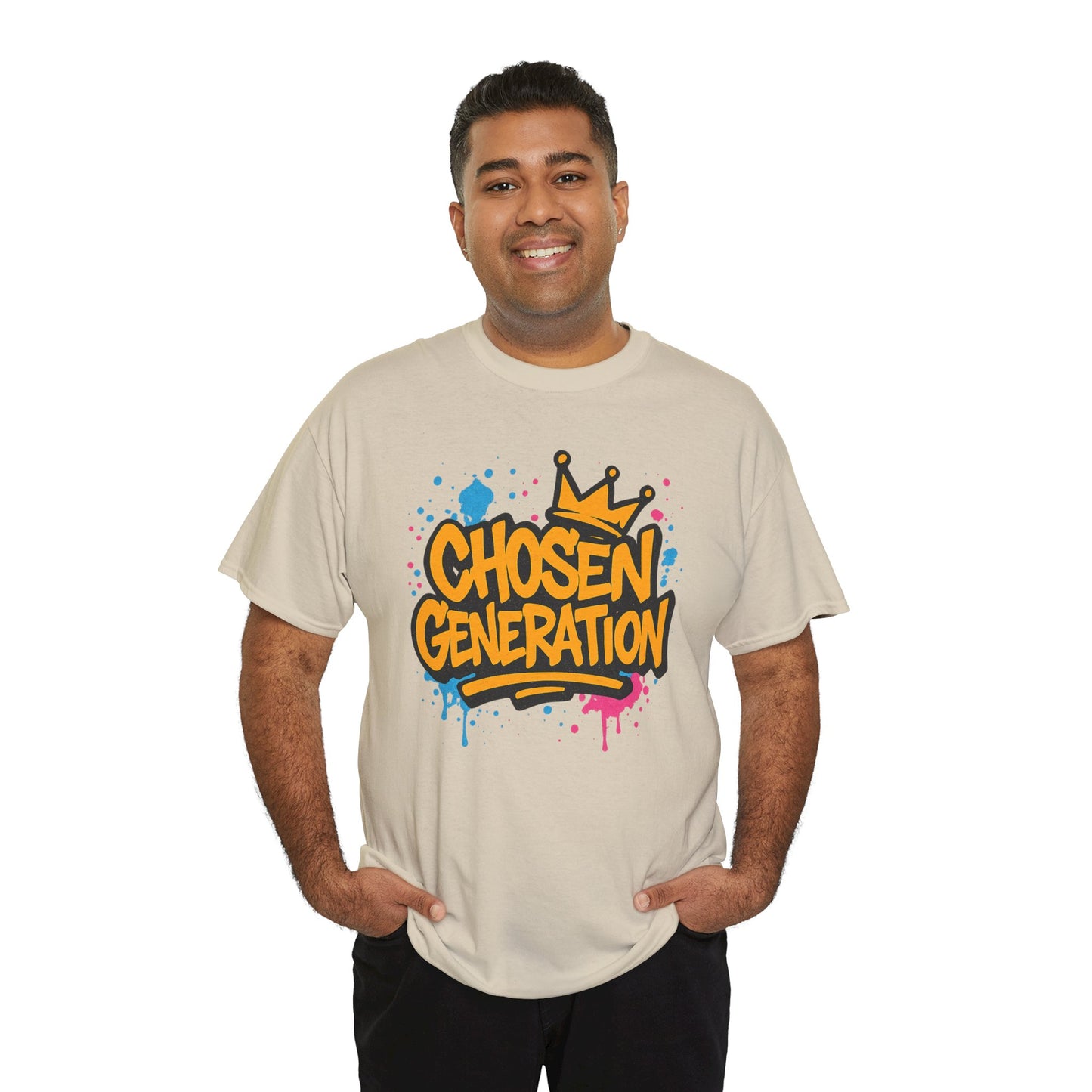 Chosen Generation Unisex Heavy Cotton Tee - Faith Beats Fitness Graphic T-Shirt