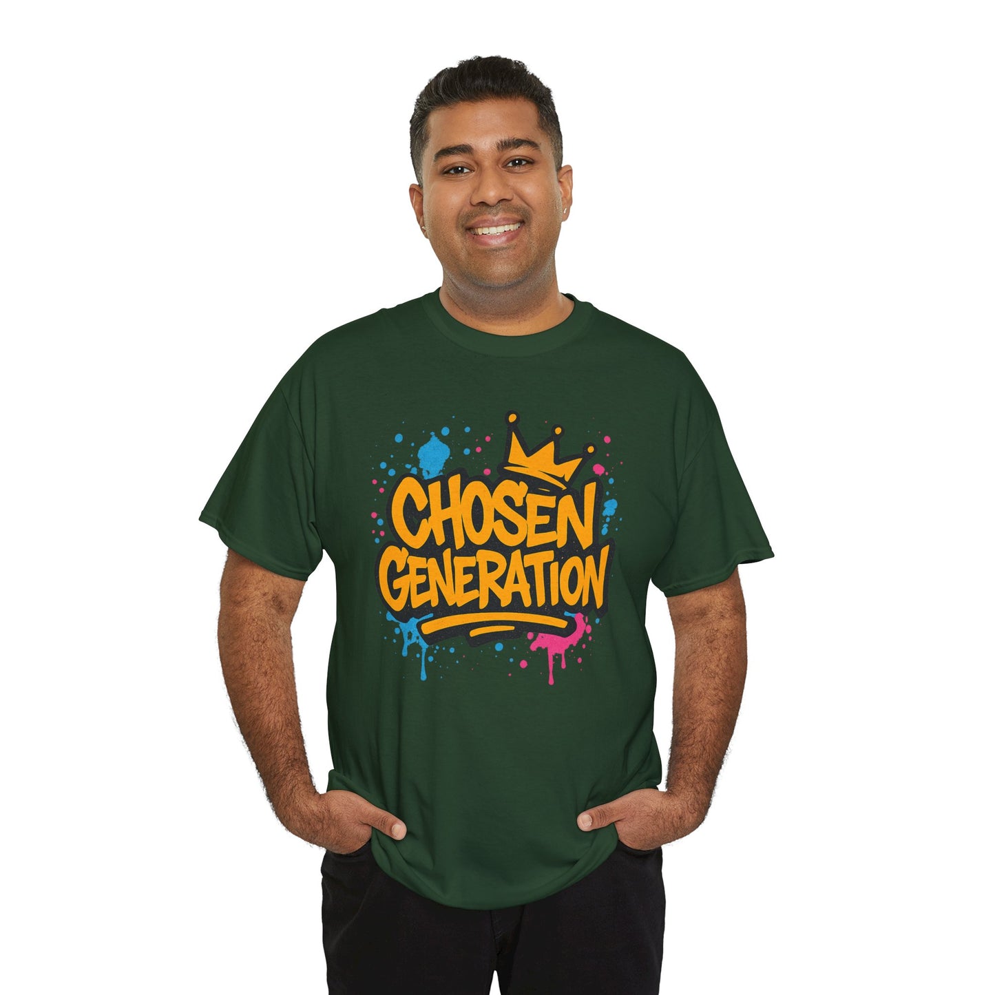Chosen Generation Unisex Heavy Cotton Tee - Faith Beats Fitness Graphic T-Shirt