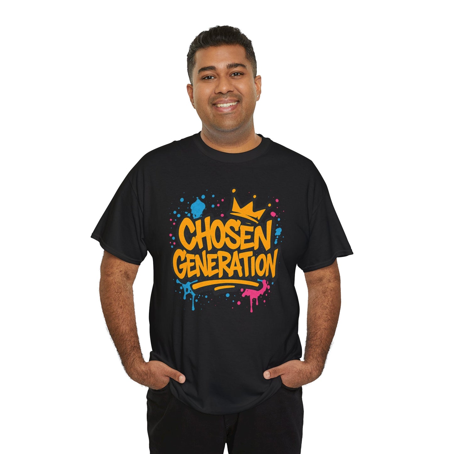 Chosen Generation Unisex Heavy Cotton Tee - Faith Beats Fitness Graphic T-Shirt