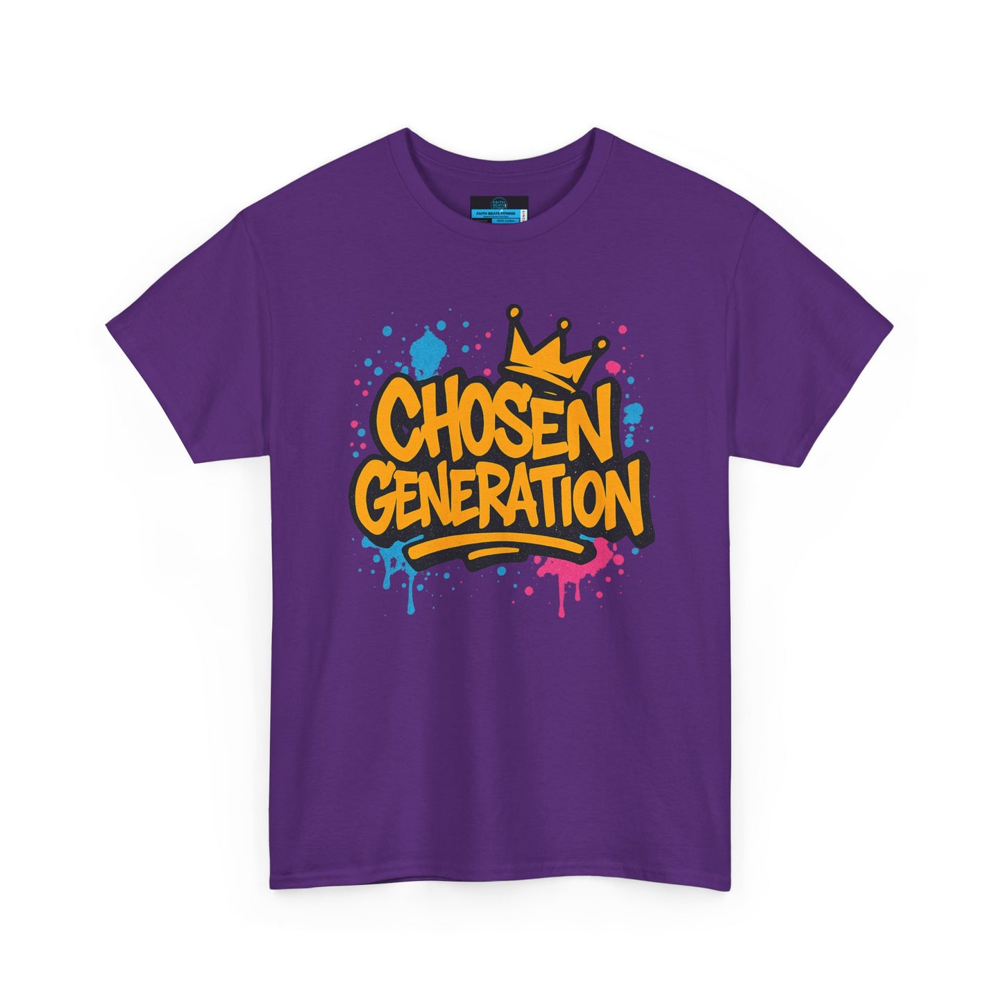Chosen Generation Unisex Heavy Cotton Tee - Faith Beats Fitness Graphic T-Shirt