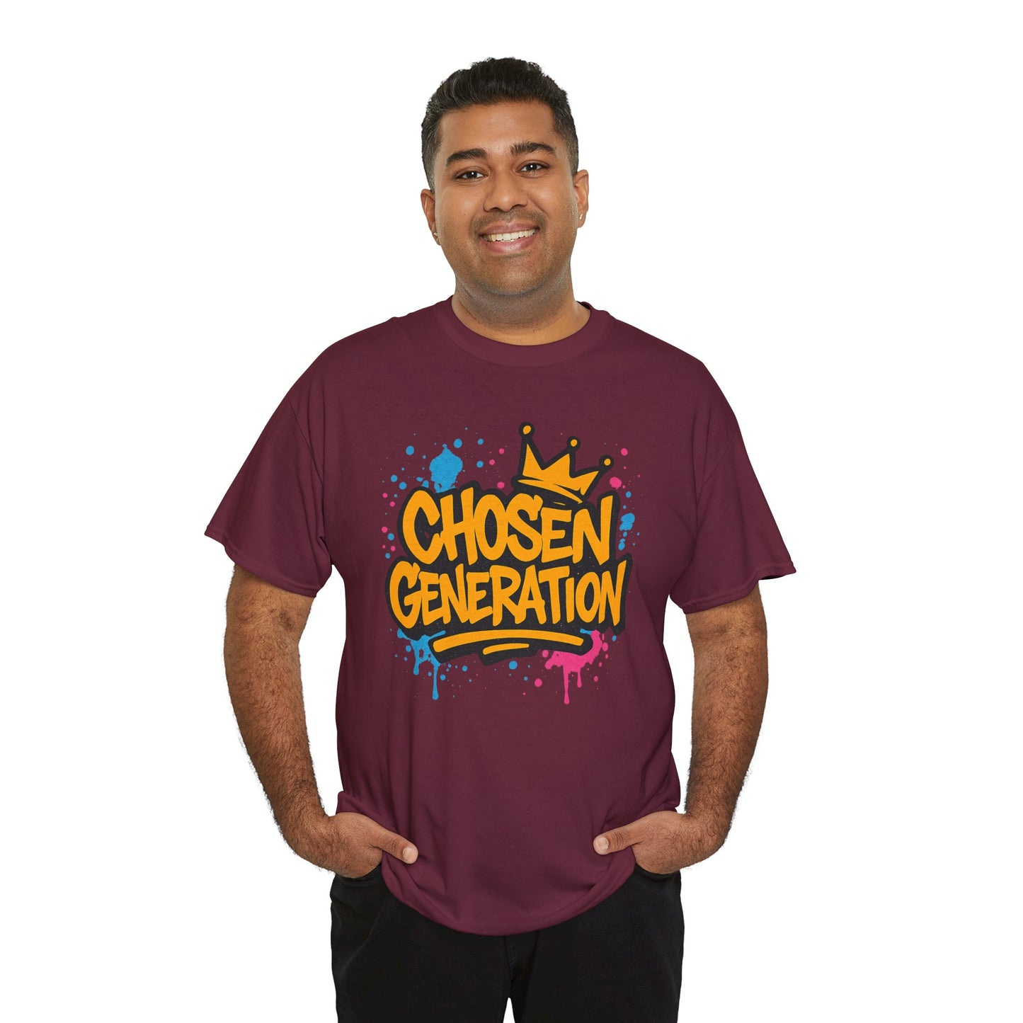 Chosen Generation Unisex Heavy Cotton Tee - Faith Beats Fitness Graphic T-Shirt