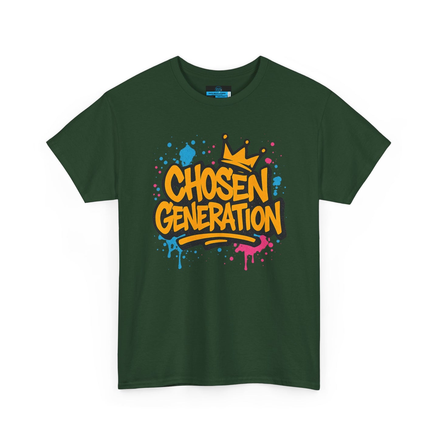 Chosen Generation Unisex Heavy Cotton Tee - Faith Beats Fitness Graphic T-Shirt
