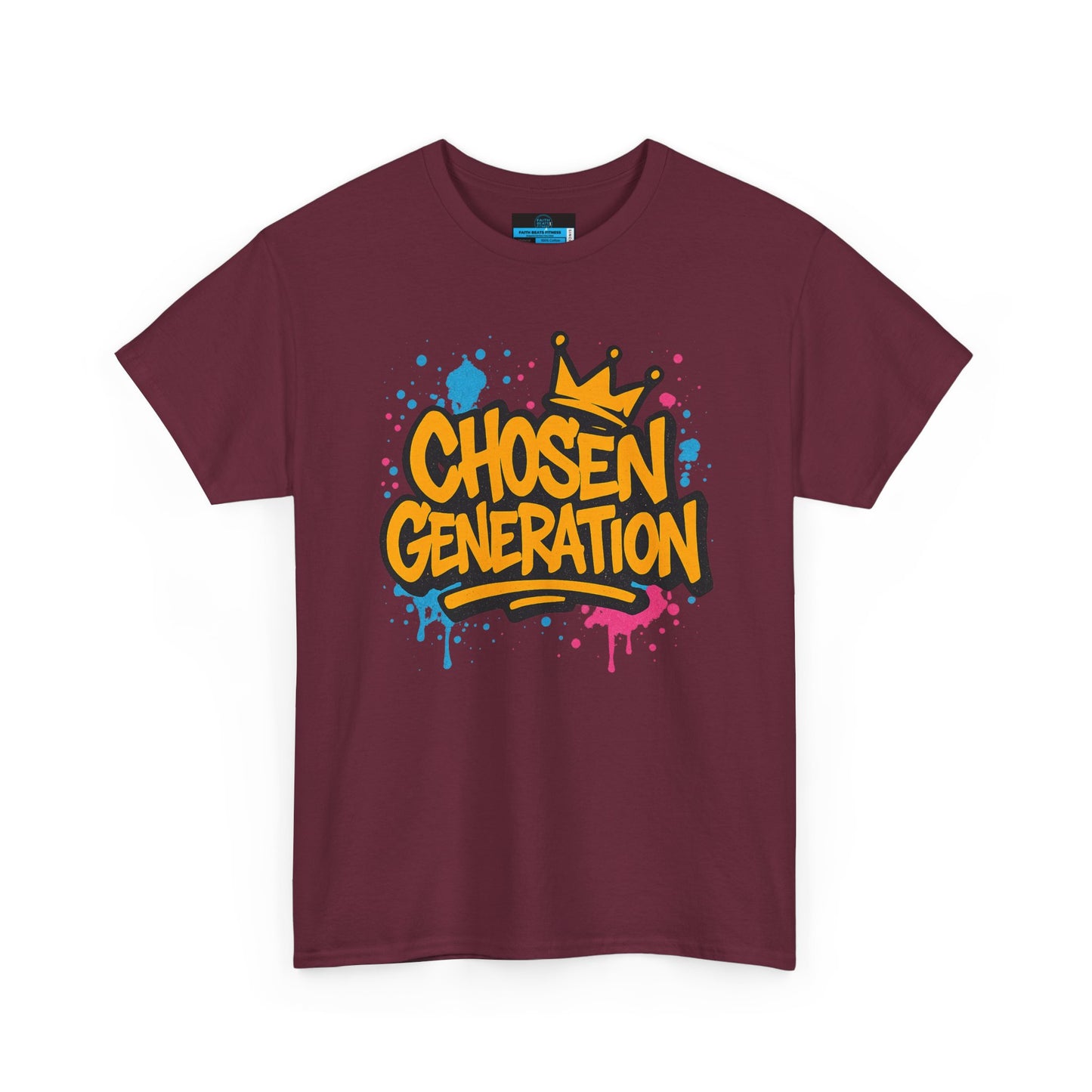 Chosen Generation Unisex Heavy Cotton Tee - Faith Beats Fitness Graphic T-Shirt