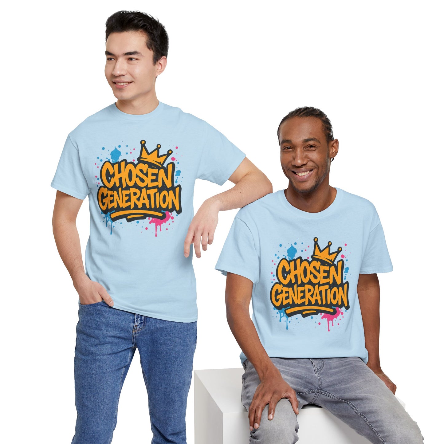 Chosen Generation Unisex Heavy Cotton Tee - Faith Beats Fitness Graphic T-Shirt