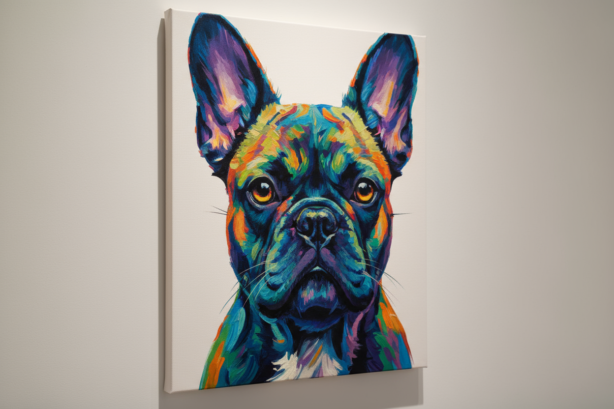 Dog print canvas